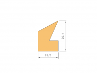 Perfil de Silicona P2108 - formato tipo Labiado - forma irregular