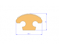 Perfil de Silicona P215I - formato tipo Lampara - forma irregular