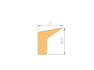 Perfil de Silicona P2161A - formato tipo Labiado - forma irregular