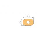 Perfil de Silicona P2213A - formato tipo Tubo - forma irregular