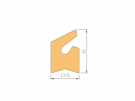 Perfil de Silicona P2222D - formato tipo Labiado - forma irregular