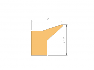 Perfil de Silicona P2222H - formato tipo Labiado - forma irregular