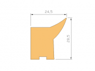Perfil de Silicona P2222K - formato tipo Labiado - forma irregular