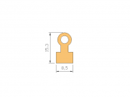 Perfil de Silicona P2222M - formato tipo Lampara - forma irregular