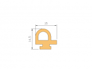 Perfil de Silicona P2222W - formato tipo Lampara - forma irregular