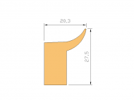 Perfil de Silicona P223 - formato tipo Labiado - forma irregular