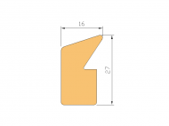 Perfil de Silicona P226B - formato tipo Labiado - forma irregular