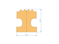 Perfil de Silicona P2450I - formato tipo Lampara - forma irregular