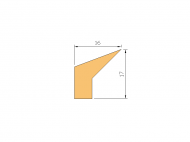 Perfil de Silicona P2475 - formato tipo Labiado - forma irregular
