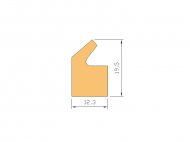 Perfil de Silicona P252B - formato tipo Labiado - forma irregular