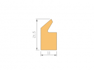 Perfil de Silicona P252C - formato tipo Labiado - forma irregular