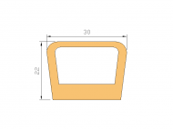 Perfil de Silicona P268AC - formato tipo D - forma irregular