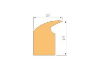 Perfil de Silicona P268AD - formato tipo Labiado - forma irregular