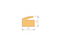 Perfil de Silicona P268AH - formato tipo Labiado - forma irregular