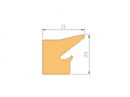 Perfil de Silicona P268BR - formato tipo Labiado - forma irregular