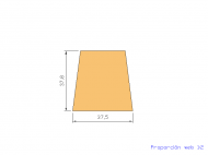 Perfil de Silicona P268C - formato tipo Trapecio - forma irregular