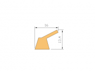 Perfil de Silicona P268CC - formato tipo Labiado - forma irregular