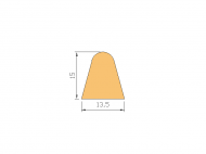 Perfil de Silicona P268CH - formato tipo D - forma irregular