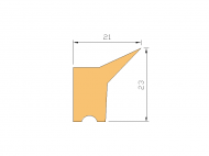 Perfil de Silicona P268CI - formato tipo Labiado - forma irregular