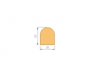 Perfil de Silicona P268CL - formato tipo D - forma irregular