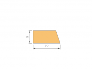 Perfil de Silicona P268DF - formato tipo Perfil plano de Silicona - forma irregular