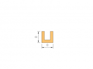 Perfil de Silicona P268DH - formato tipo U - forma irregular