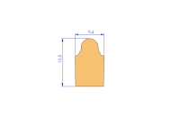 Perfil de Silicona P268DN - formato tipo D - forma irregular