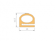 Perfil de Silicona P268E - formato tipo e - forma irregular