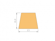 Perfil de Silicona P268F - formato tipo Trapecio - forma irregular