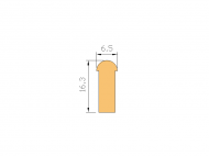 Perfil de Silicona P268H - formato tipo T - forma irregular