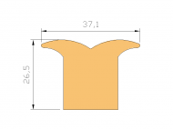 Perfil de Silicona P268Z - formato tipo Cuernos - forma irregular