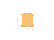 Perfil de Silicona P271Z - formato tipo D - forma irregular