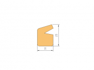 Perfil de Silicona P2731 - formato tipo Labiado - forma irregular