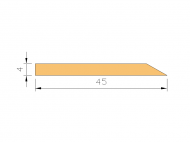 Perfil de Silicona P3040A - formato tipo Perfil plano de Silicona - forma irregular