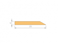 Perfil de Silicona P3040B - formato tipo Perfil plano de Silicona - forma irregular