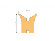 Perfil de Silicona P307A - formato tipo Cuernos - forma irregular