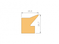 Perfil de Silicona P320B - formato tipo Labiado - forma irregular