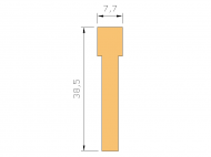 Perfil de Silicona P321A - formato tipo T - forma irregular