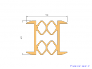 Perfil de Silicona P35AF - formato tipo Fuelle - forma irregular