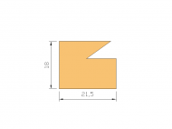 Perfil de Silicona P37K - formato tipo Labiado - forma irregular