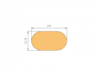 Perfil de Silicona P383A - formato tipo Cordón - forma irregular