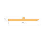 Perfil de Silicona P387A - formato tipo Perfil de Silicona plano con Burbuja - forma irregular