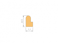 Perfil de Silicona P399A - formato tipo L - forma irregular