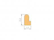 Perfil de Silicona P399B - formato tipo L - forma irregular