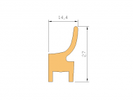 Perfil de Silicona P400A - formato tipo Labiado - forma irregular