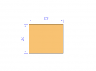 Perfil de Silicona P402320 - formato tipo Rectangulo - forma regular