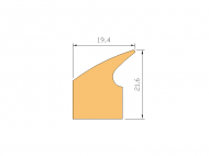 Perfil de Silicona P40484 - formato tipo Labiado - forma irregular