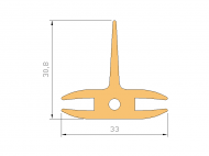 Perfil de Silicona P4059B - formato tipo Lampara - forma irregular