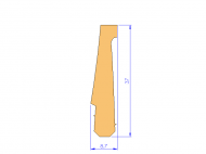 Perfil de Silicona P40965J - formato tipo Autoclave - forma irregular