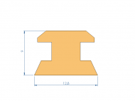 Perfil de Silicona P41435C - formato tipo Lampara - forma irregular